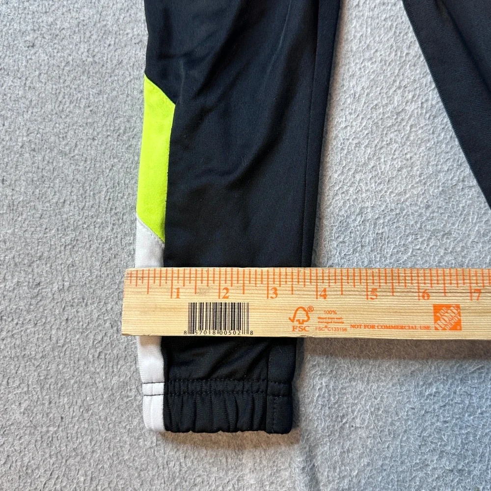Nike‎ Track Pants Kids 2T Black Neon Yellow White Joggers Colorblock Athletic